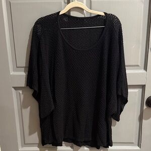 Black Knit Sheer Sweater sz XL
